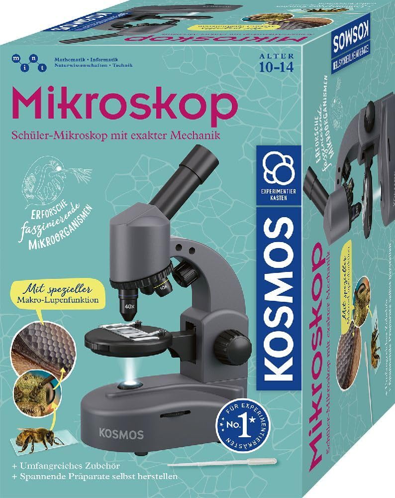 KOSMOS 636098 - Microscopio para niños, Color Blanco