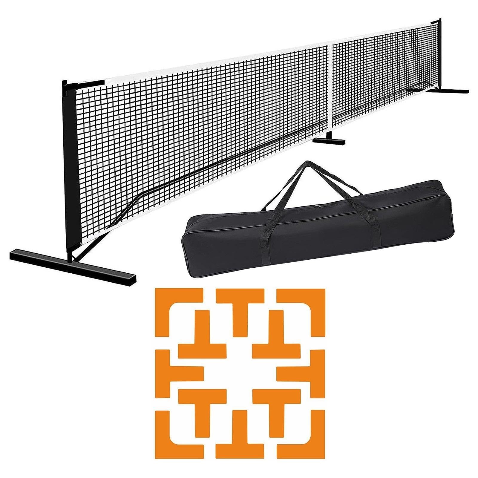 Rete da pickleball Sistema di rete portatile for pickleball, da badminton 22 piedi for feste al coperto