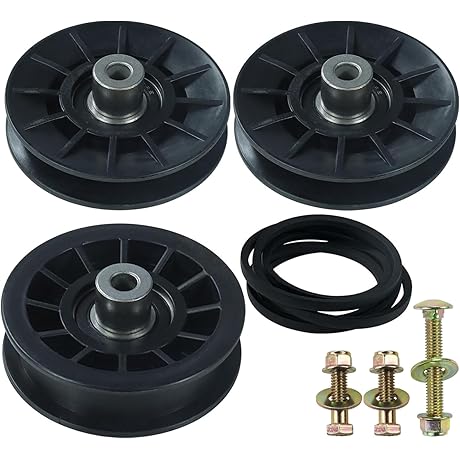 2 Pack 532194326 Idler Pulley with 532194327 Idler Pulley 130969 Belt Replaces...