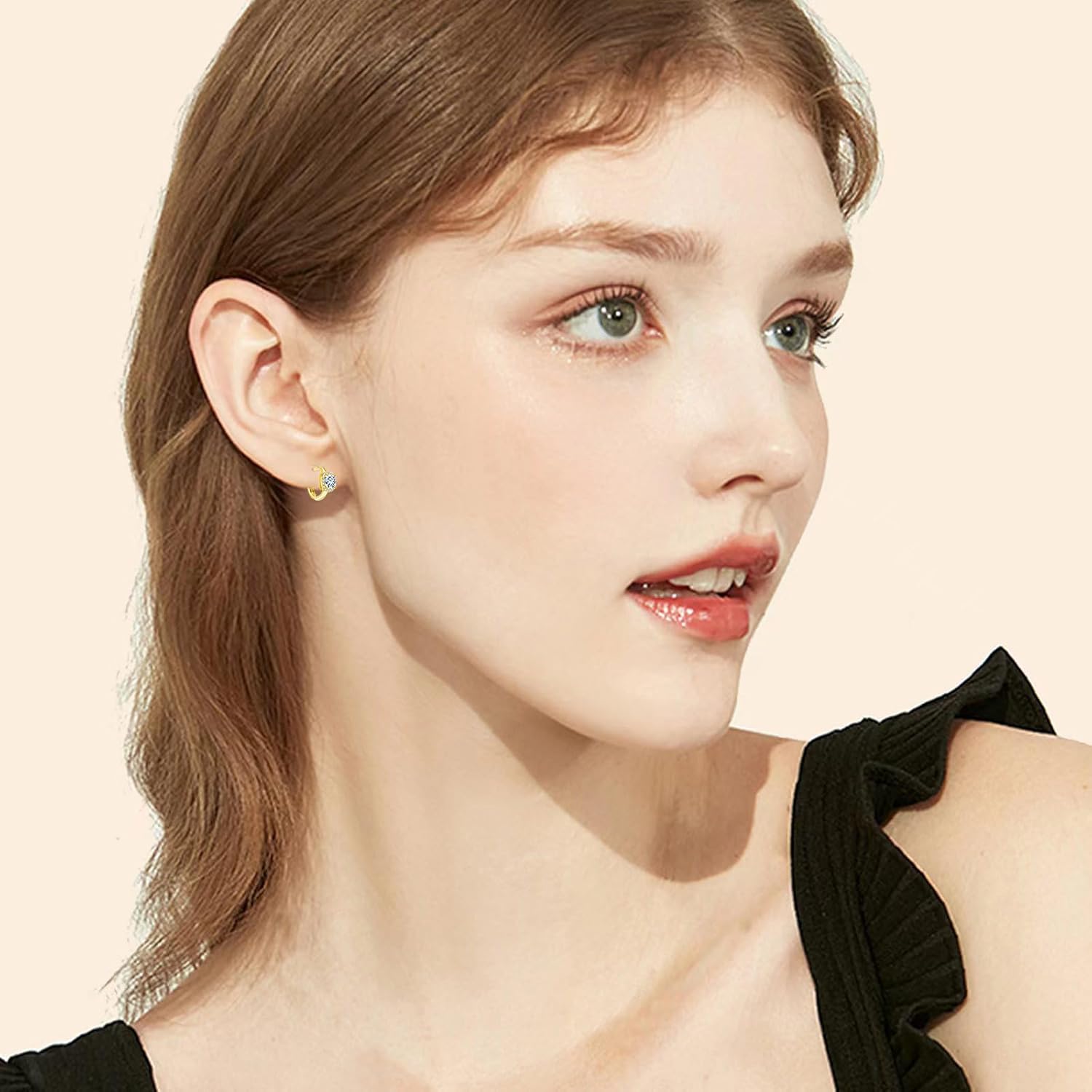 925 Sterling Silver Moissanite Hoop Earrings for Women, 1-2CT D Color VVS1 Moissanite Hoop Earrings, Perfect Jewelry Gifts - Image 3