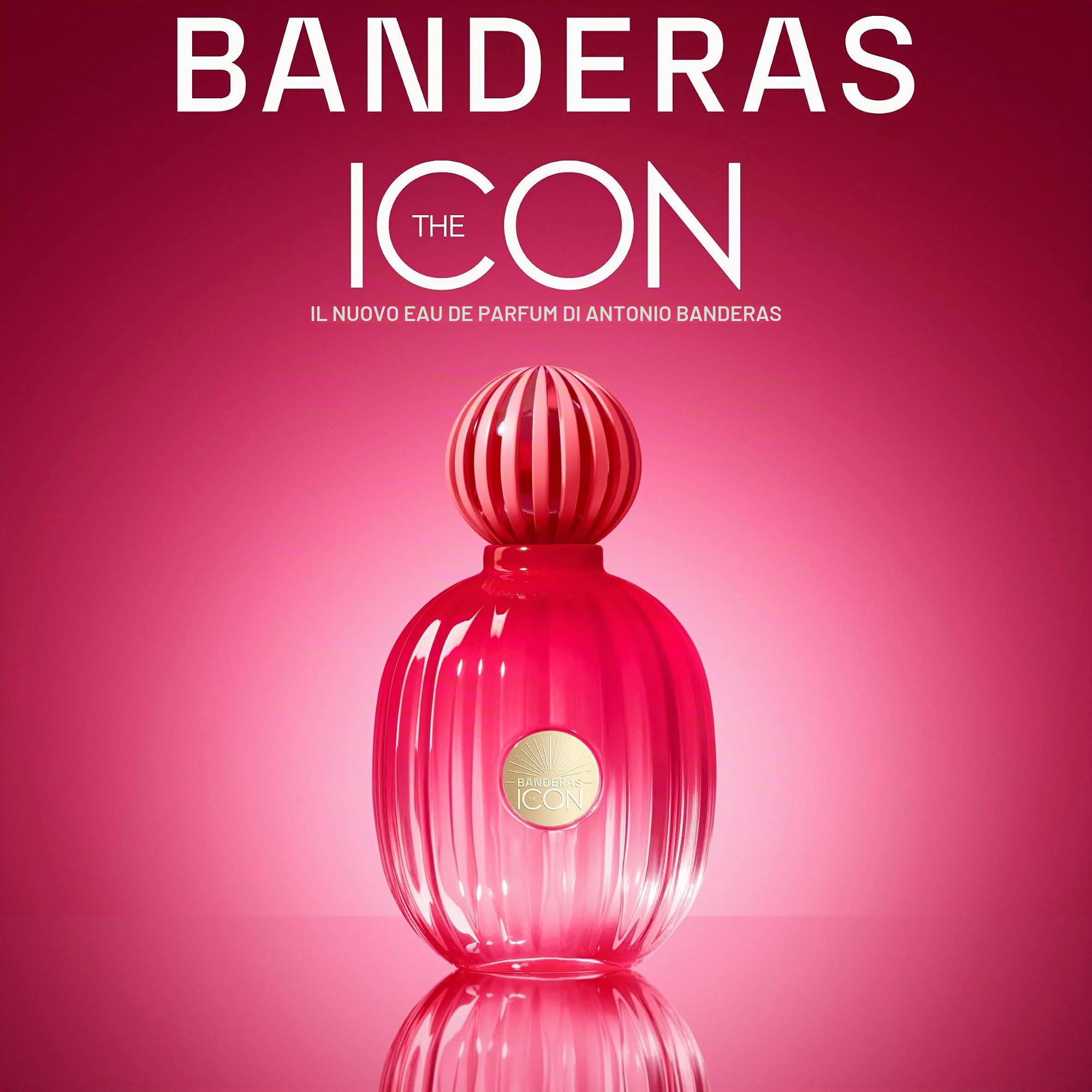 Banderas, The Icon Woman By Banderas EDP, Lunga durata, Profumo elegante, sofisticato e sensuale, Note di vaniglia, floreali e fruttate, Adatto da indossare nelle occasioni speciali, 50 ml