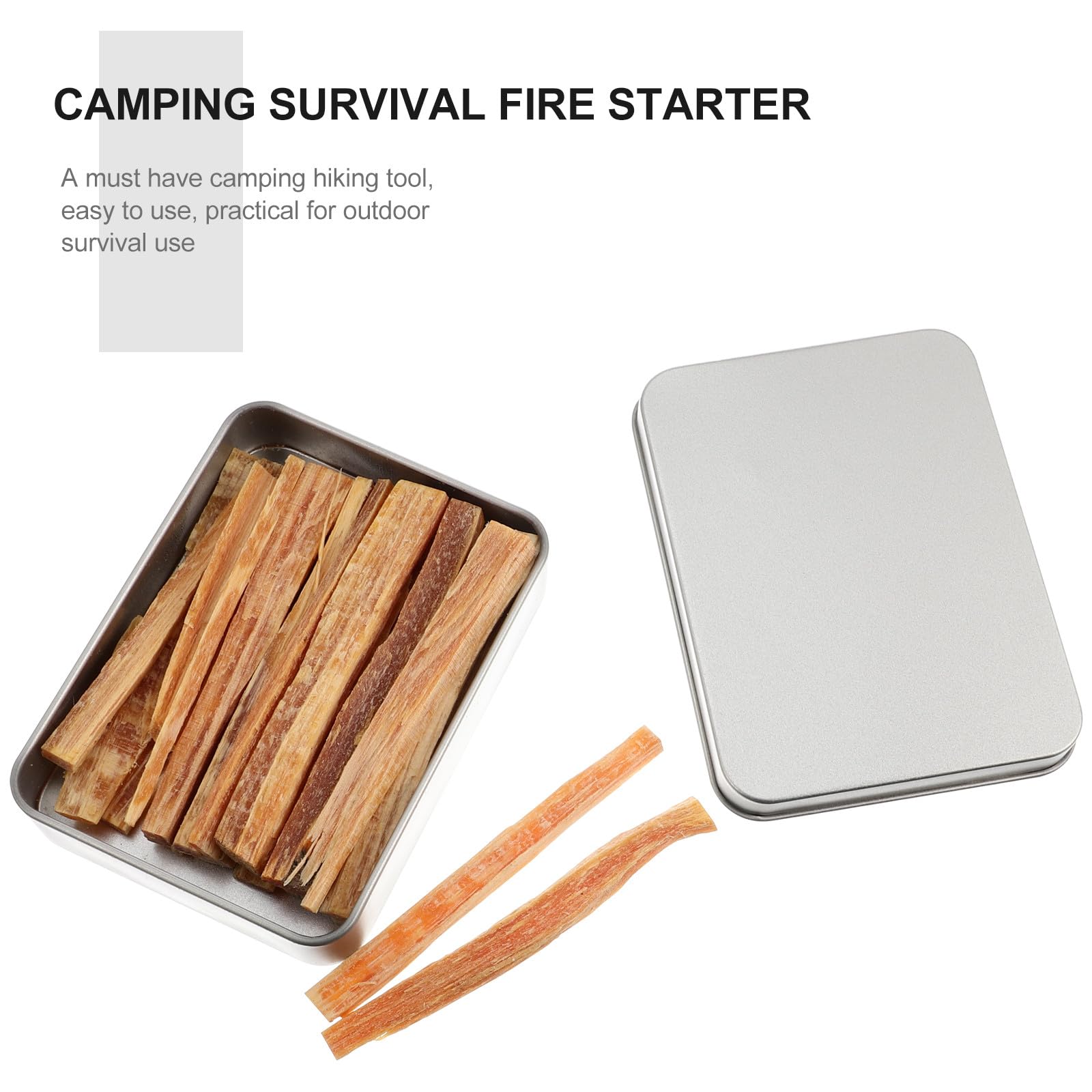 Gatuida Fuego para Acampar Palitos de Madera Duraderos Portátiles Resistentes al Herramienta Práctica para Fogatas y Barbacoas al Aire Libre