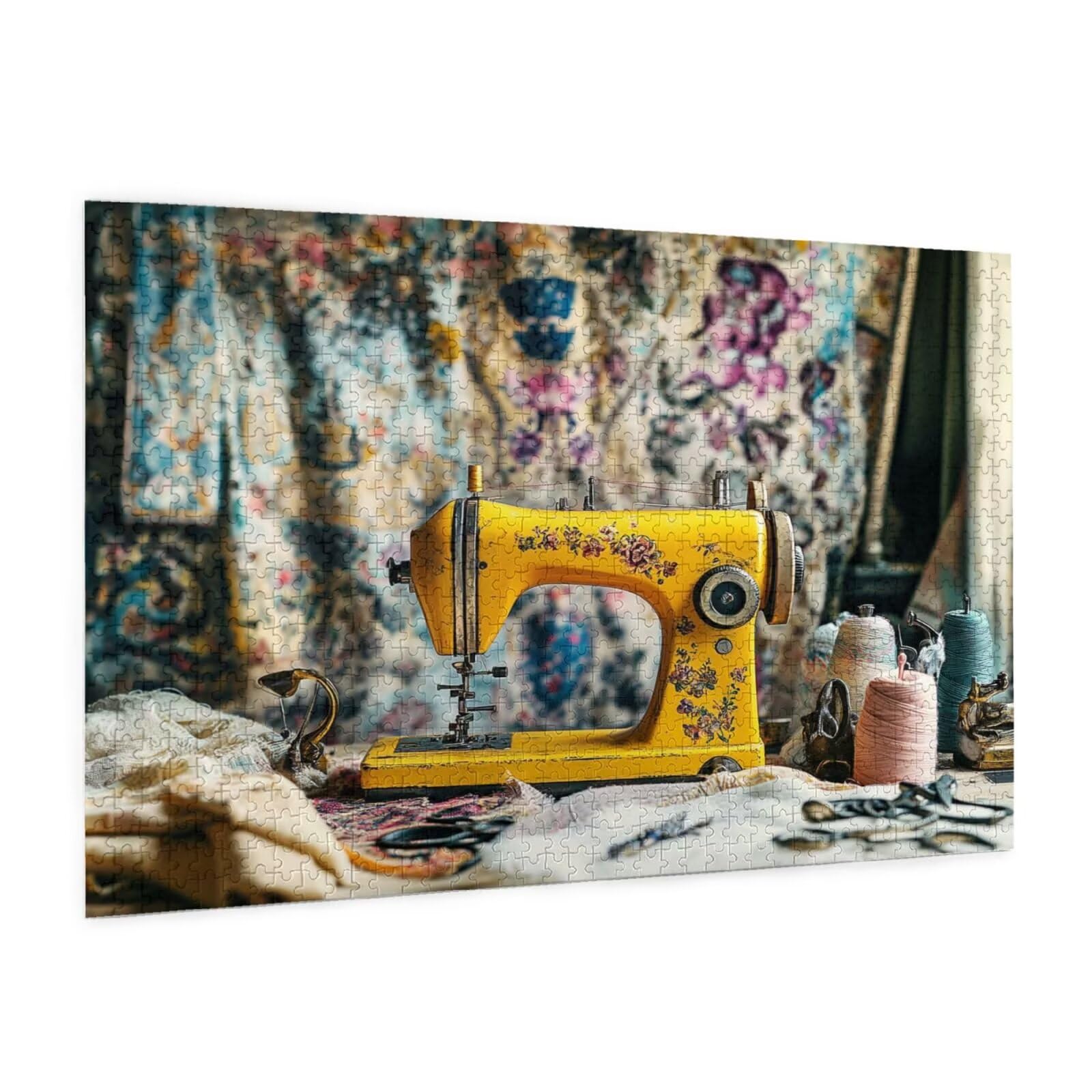 Puzzle retro, 6000 elementów, maszyna do szycia, puzzle dla dorosłych, z pudełkiem na prezent, duże drewniane puzzle dla dorosłych, gra zręcznościowa dla całej rodziny, prezenty dla kobiet, 105 x 180