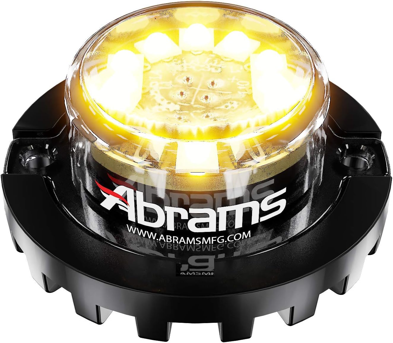 AbramsSAE Class-1 Blaster 120 (Amber/Amber) 36W - 12 LED Tow Truck Construction Vehicle LED Hideaway Surface Mount Strobe Warning Light
