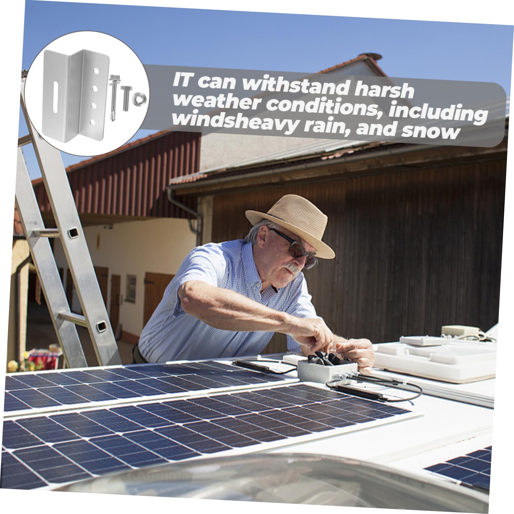 3 Sätze Solarhalterung Solarpanel-halterungen Montieren Klammer Sonnenkollektor Dachhalterungen Mit Solarpanel Halterungen Für Dachträger Aluminiumlegierung Silber 4 Stück * 3
