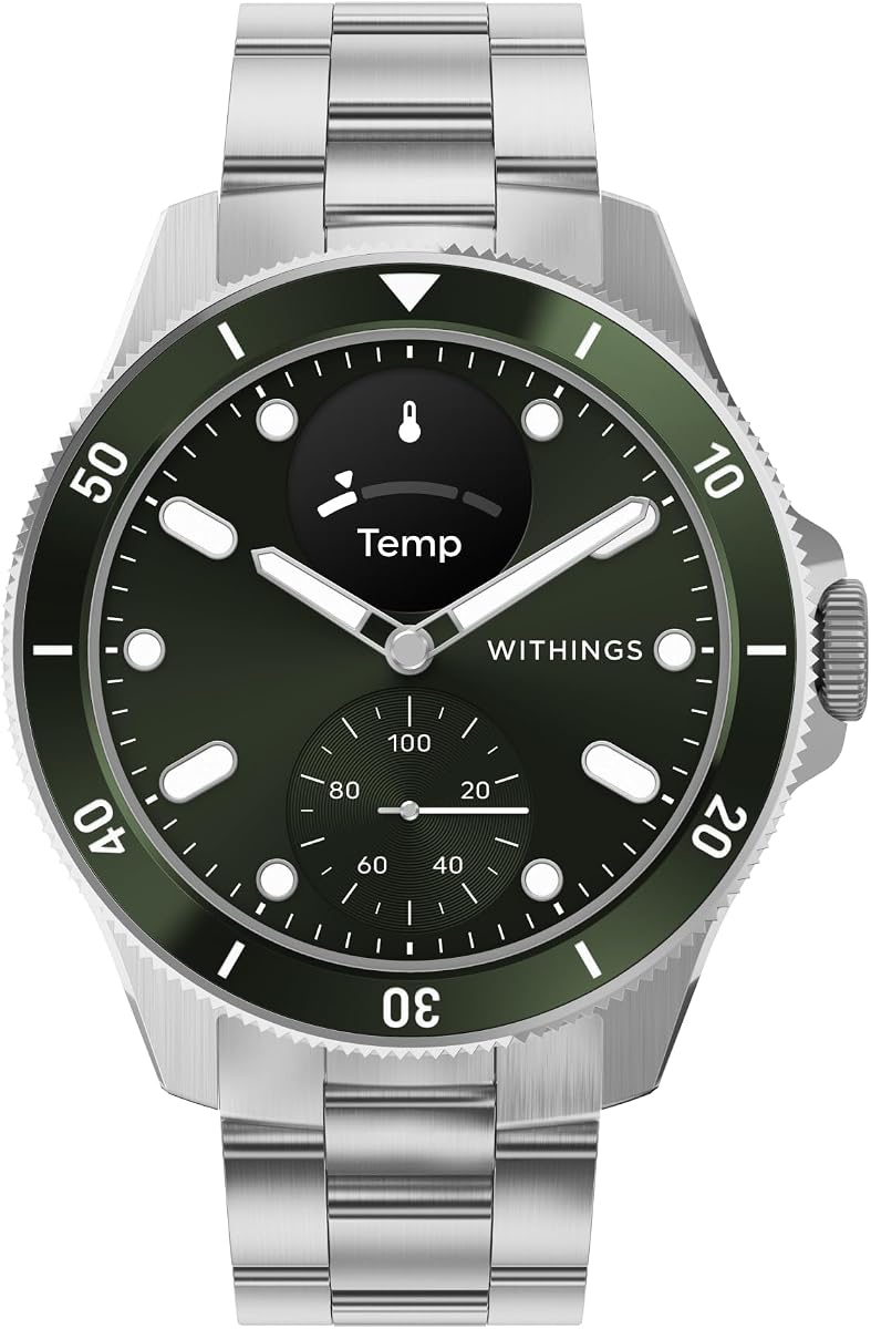 Scanwatch Nova - Reloj inteligente híbrido de salud cardíaca para hombres y mujeres - SPO2, monitoreo de temperatura, sueño, salud respiratoria, monitoreo de ciclo, duración de batería de 30 días, Apple iOS/Android