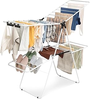Sponsored Ad - Tangkula Clothes Drying Rack, 2-Level Folding Drying Rack for Indoor Outdoor Use, Foldable Large Drying Han...