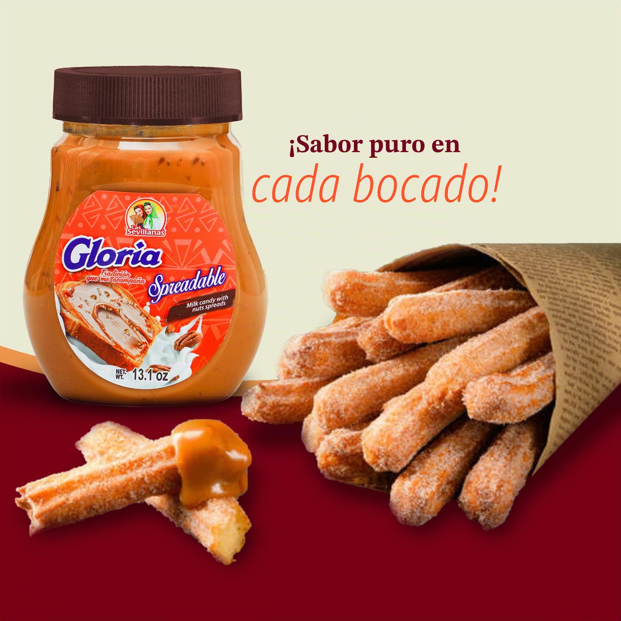 LAS SEVILLANAS GLORIA UNTABLE CON TROZOS DE NUEZ 370G