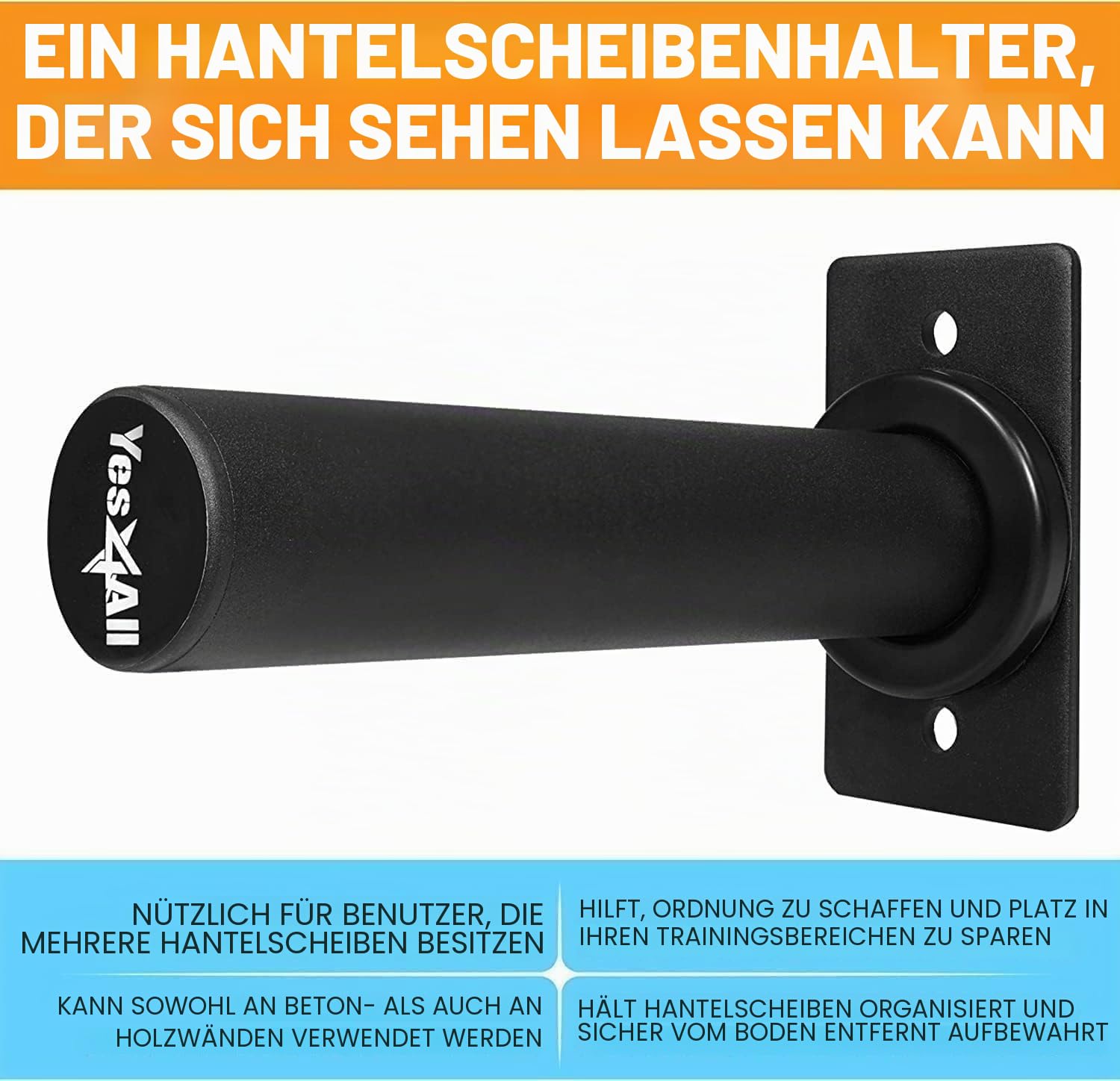 Yes4All LCUR 20 Zoll hölzerne Parallettes Bars/Push Up Bars für Parallettes Calisthenics Übungen und Oberkörper Krafttraining (Paar)