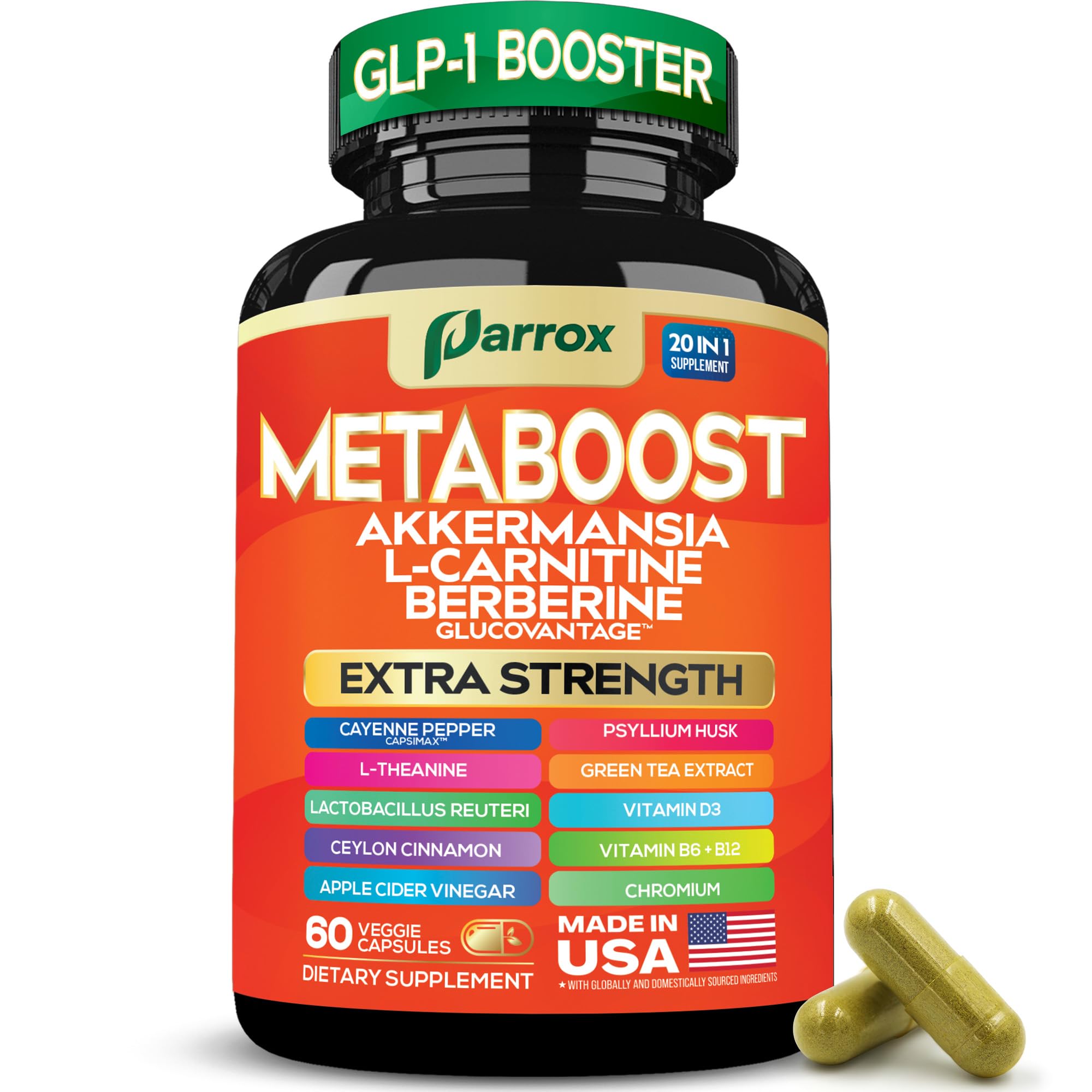 parrox glp 1 booster reviews Amazon.com: GLP-1 Booster Supplement, Akkermansia, L-Carnitine, Berberine  (GlucoVantage), Methylfolate, Methylated B12, Chromium, Capsimax, Psyllium  Husk, Probiotics Vitamins D3, B6, 20-in-1 Plant-Based (60 Caps) : Health &  Household