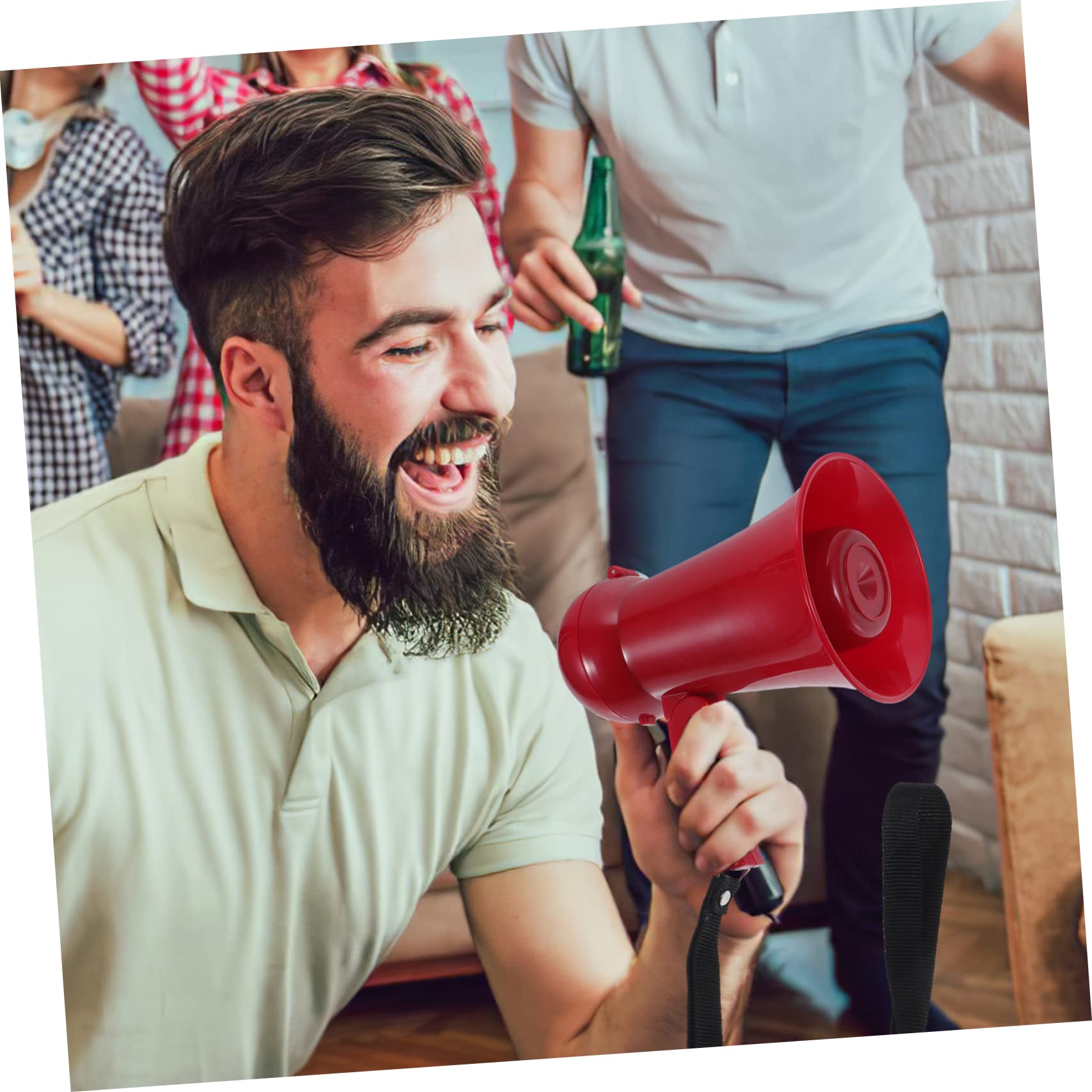 Abaodam Amplificador Portátil De Pequeño Megáfono para Animar Deportes Altavoz para Fiestas con Volumen Megáfono Pilas para Animadoras