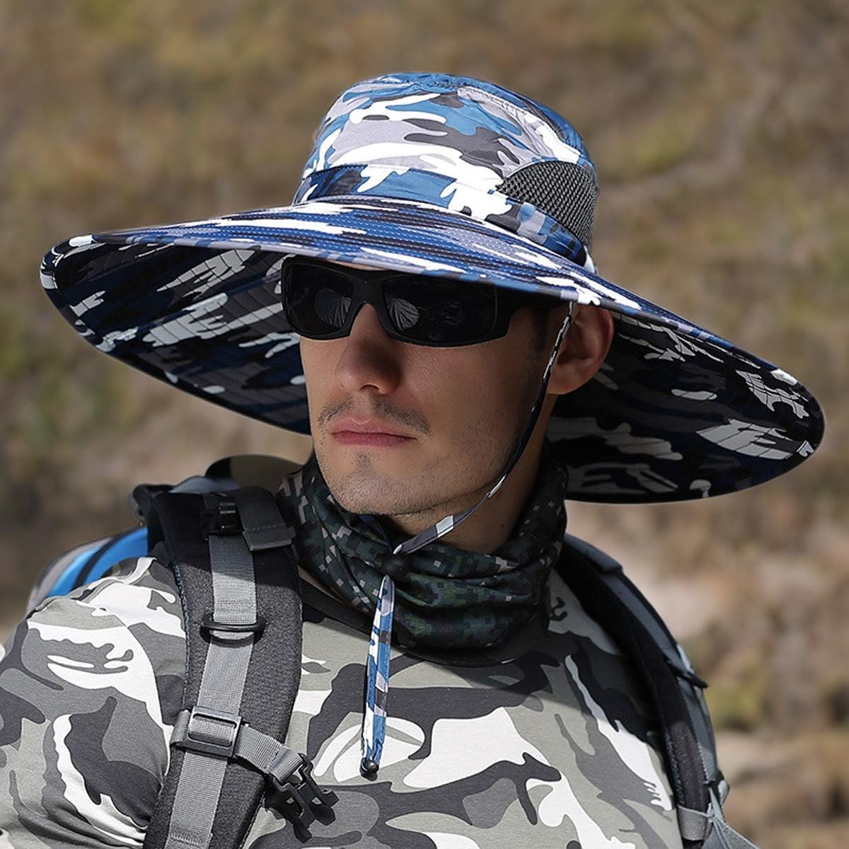 HUAMULAN 6" Super Wide Brim Sun Hats, Men and Women Bucket Hat for Fishing Hiking Garden Lawn Work Safari Camping Outdoor - Image 5