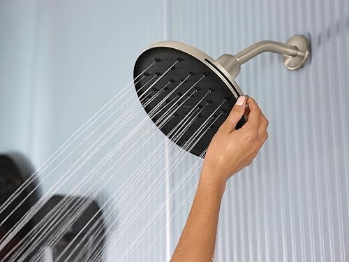 Miniatura 2 de Moen Verso 220R3EPBN - Cabezal de pulverización de níquel cepillado ajustable de 9 pulgadas de diámetro, 1.75 gpm