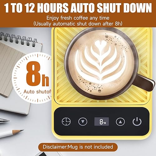 Miniatura 4 de Calentador de tazas  Calentador eléctrico de taza de café con temporizador, calentador de taza de café para escritorio apagado automático, control