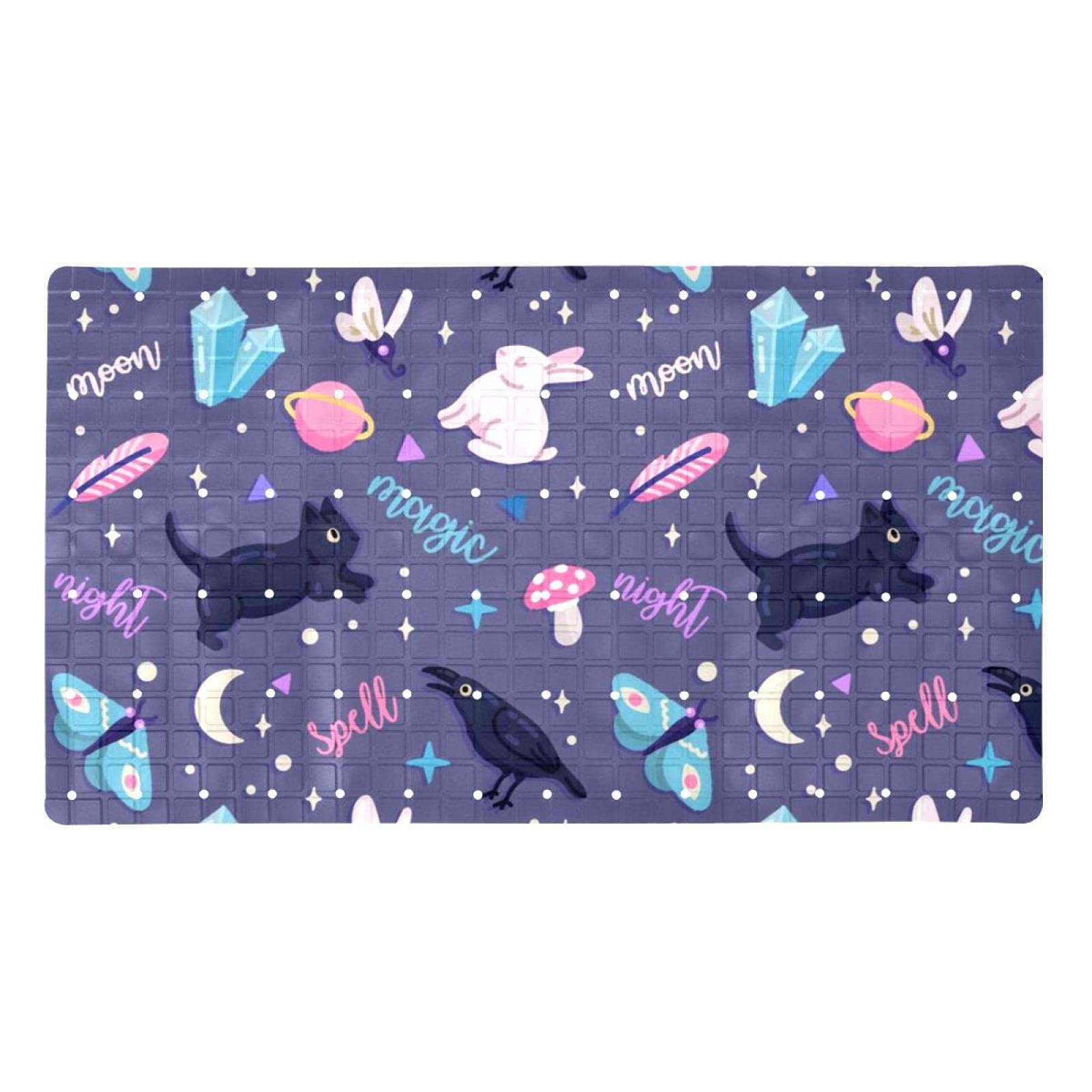 Tapis de bain antidérapant violet 40x70 cm à ventouses pour douche