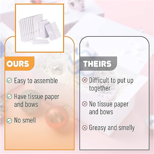 Miniatura 4 de MPFY - Caja de regalo, paquete de 10, 9 x 4.5 x 4.5 pulgadas, color blanco, cajas de regalo con tapas, caja de propuesta de dama de honor, cajas de