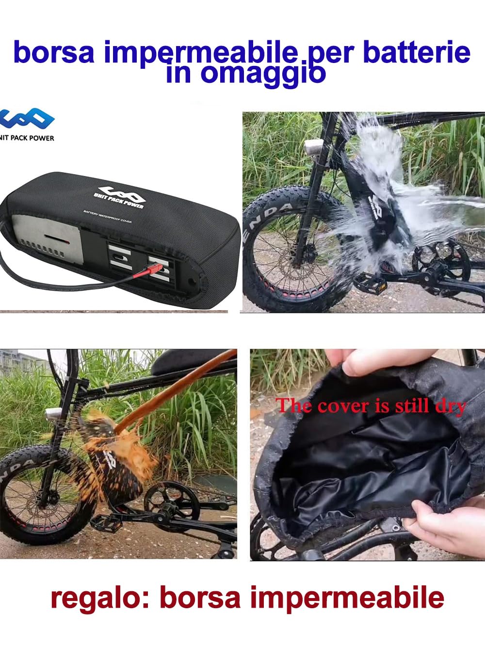 48V 20Ah Hailong batteria per bicicletta elettrica - battery ebike batterie telaio per Kit ruota anteriore Kit ruota posteriore Motore mozzo Bafang
