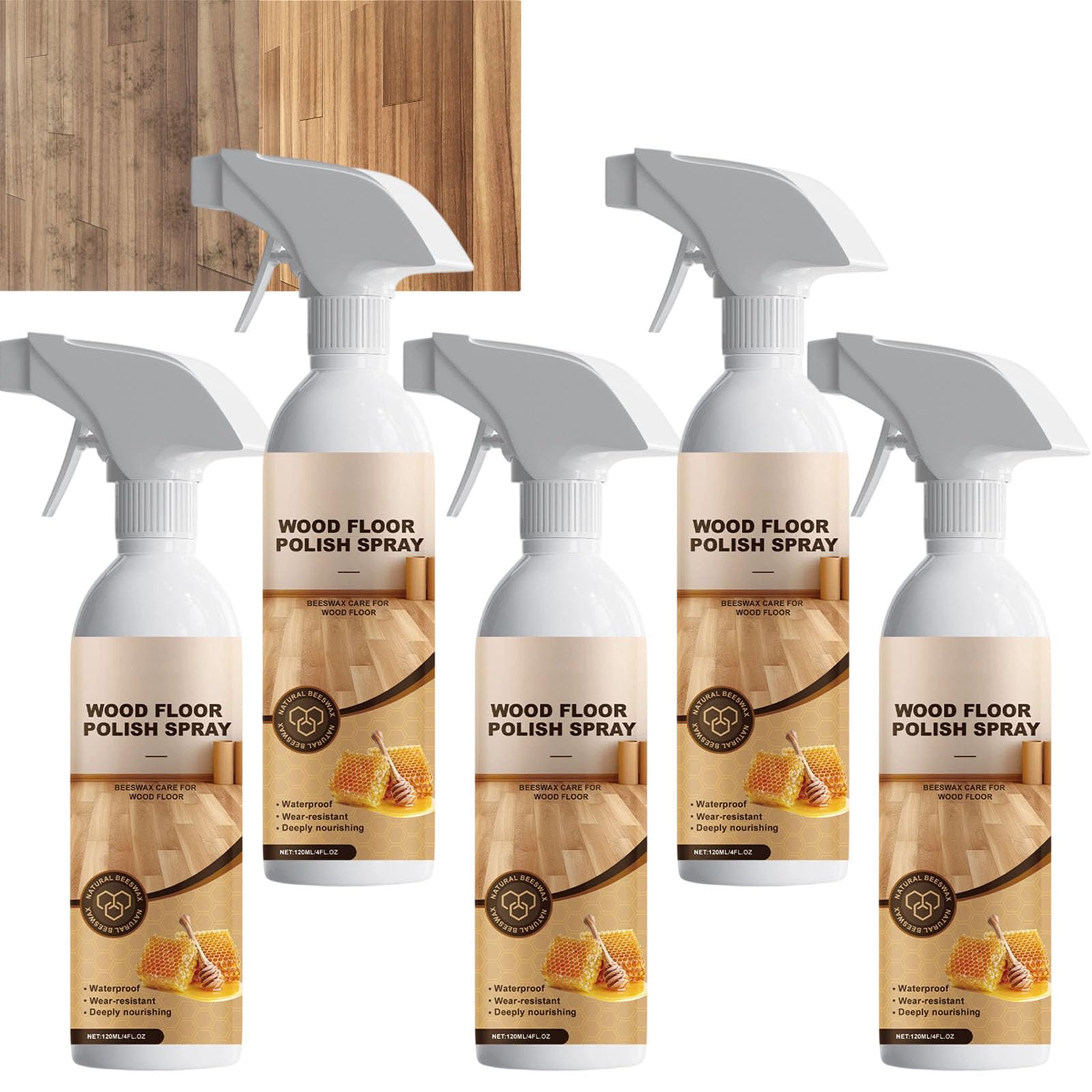 Abrillantador y limpiador de muebles de cera de abeja, madera dura, pequeños arañazos y capa protectora, protector de suelo, restaurador de cera de madera multiusos para el suelo, potenciador de