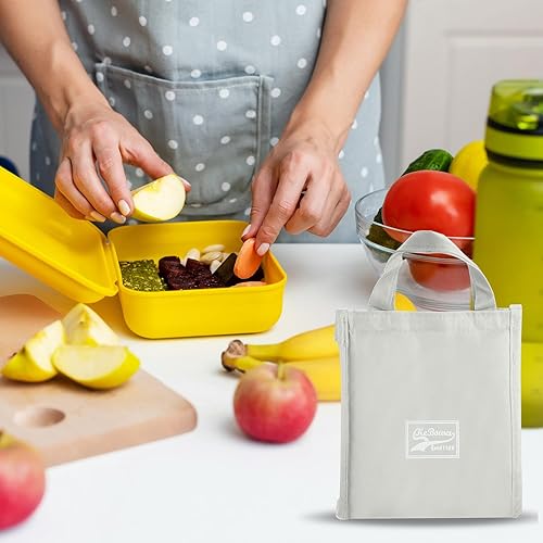 Miniatura 5 de PATIKIL Lonchera para mujereshombres, bolsa térmica térmica reutilizable de 9.1 x 4.7 x 7.9 pulgadas para el trabajo, picnic al aire libre, color