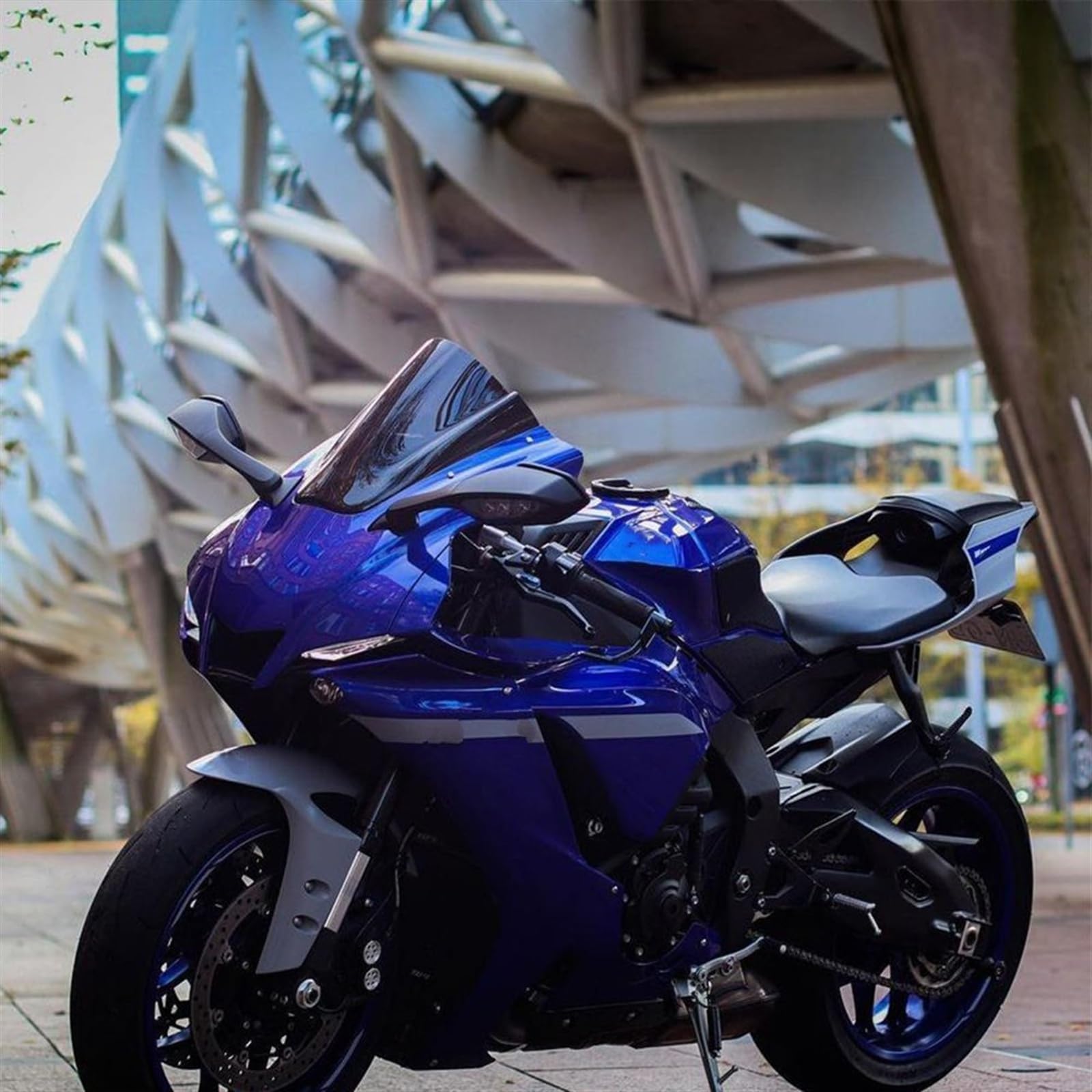 Windschutzscheibe Für Yamaha YZF-R1/R1M 2020-2023 – Double Bubble, Acryl, Grau
