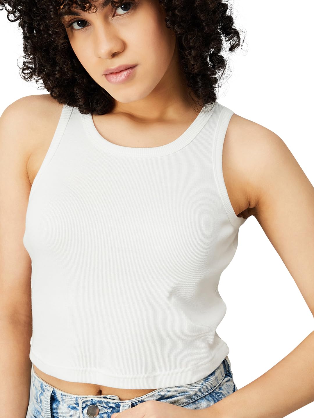 max Women's Cotton Solid Regular Fit Top-picture-45