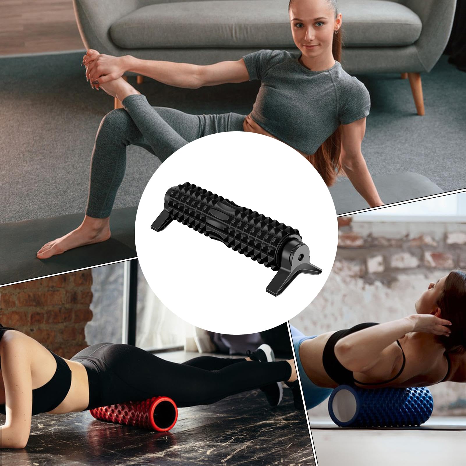 Yoga Faszienrolle Festes Dehngerät Für Training | Feste Pilates Muskelrolle für Rücken Für Männer Frauen Home Gym Training Pilates Regeneration Nacken Rücken Beine Fußsohlen