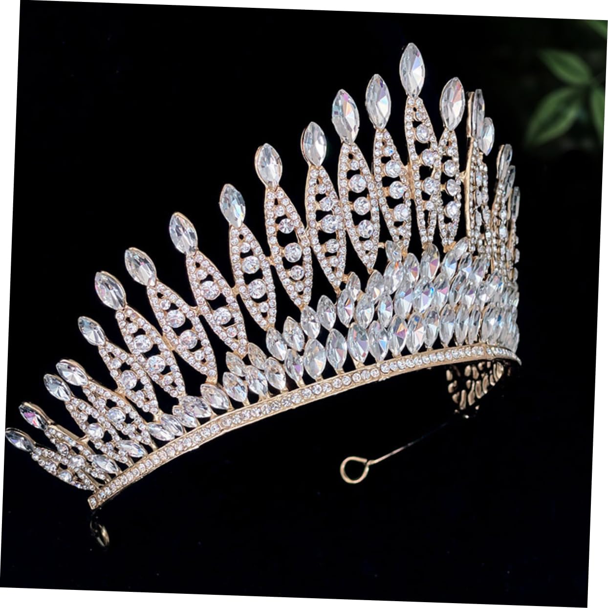 Diadema Corona de Aleación de Zinc Blanco para Novia