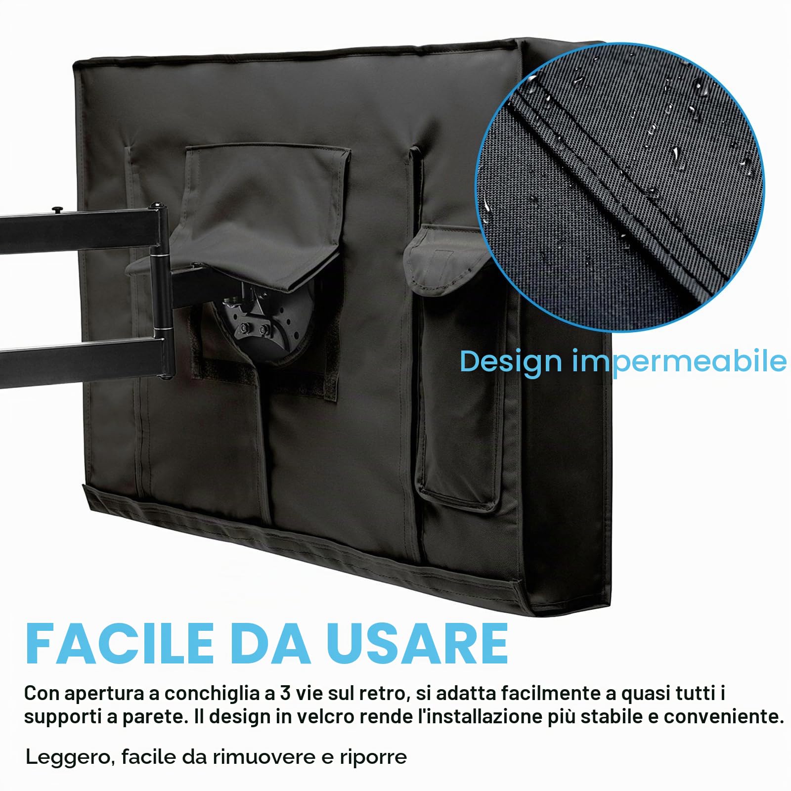 GBKDQQ Custodia Protettiva per TV Esterno 40-42 Pollici 210D Oxford PVC Impermeabile Heavy Duty