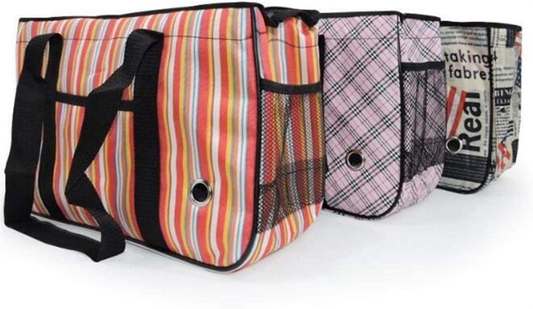 Borsa da Viaggio per Animali Domestici Borsa in Nylon Borsa da Trasporto per Gatti Borsa da Viaggio Zaino Borsa da Viaggio per Aereo Borsa a Tracolla (8 L 50x17x30cm)