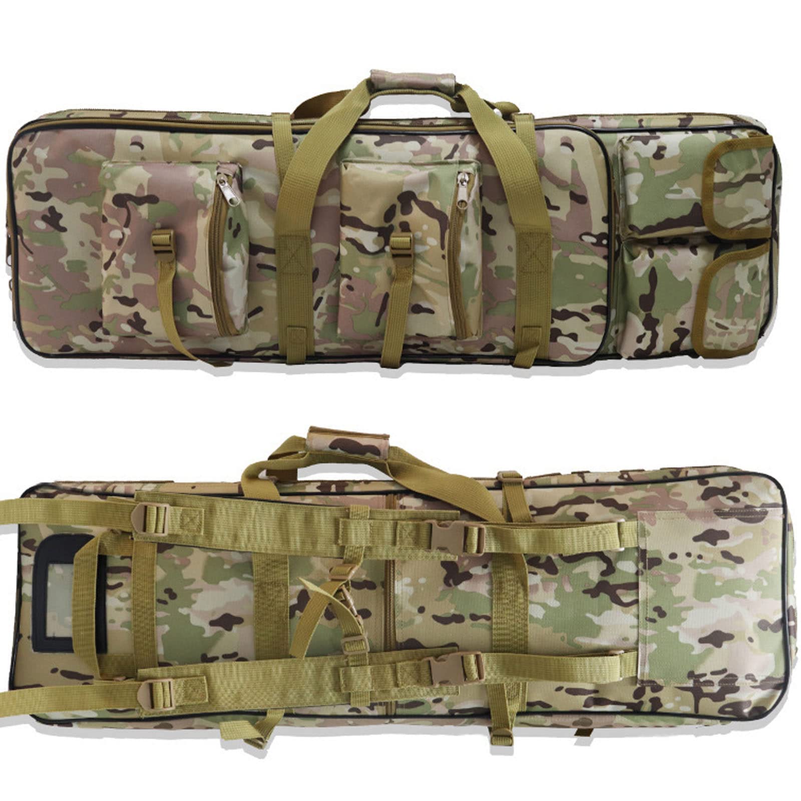 Etui na karabin taktyczny Zewnętrzny miękki karabin torba na polowanie Etui na pistolet wędkarski,600D Oxford materiał,85CM100CM120CM,Kolor:czarny,zielony,żółty,cp,cp-120CM