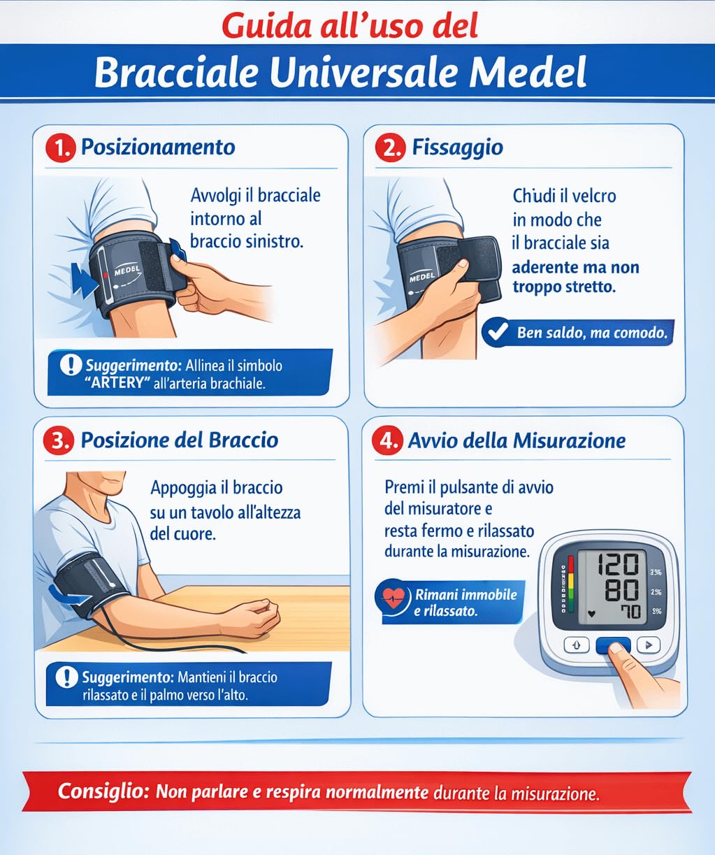 Bracciale Universale Basic, per Misuratori di Pressione