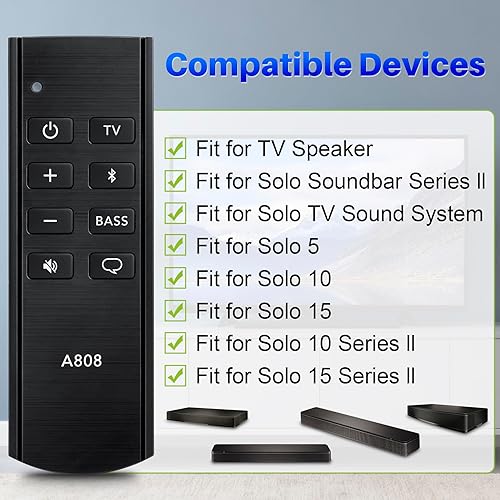 Miniatura 3 de CHUNGHOP Control remoto Bluetooth mejorado compatible con Bose Solo 5 10 15 Series ii Sistema de sonido de TV 732522-1110 418775 Sistema de barra de