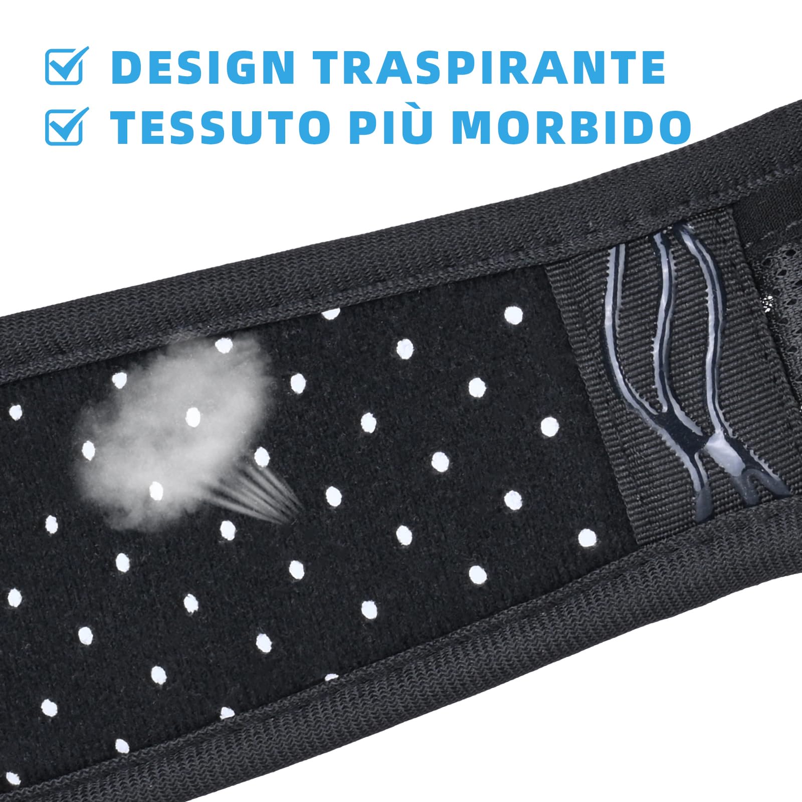 Tenbon Cintura per ernia per uomini e donne Cintura per ernia regolabile flessibile Supporto per ernia Sollievo dal dolore con 2 cuscinetti di compressione rimovibili (L)