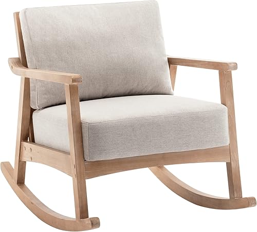 MELLCOM Mecedoras para guardería, balancín tapizado con marco sólido y cojín, cómodo sillón decorativo para guardería, sala de estar y dormitorio disponible en Yaxa Colombia