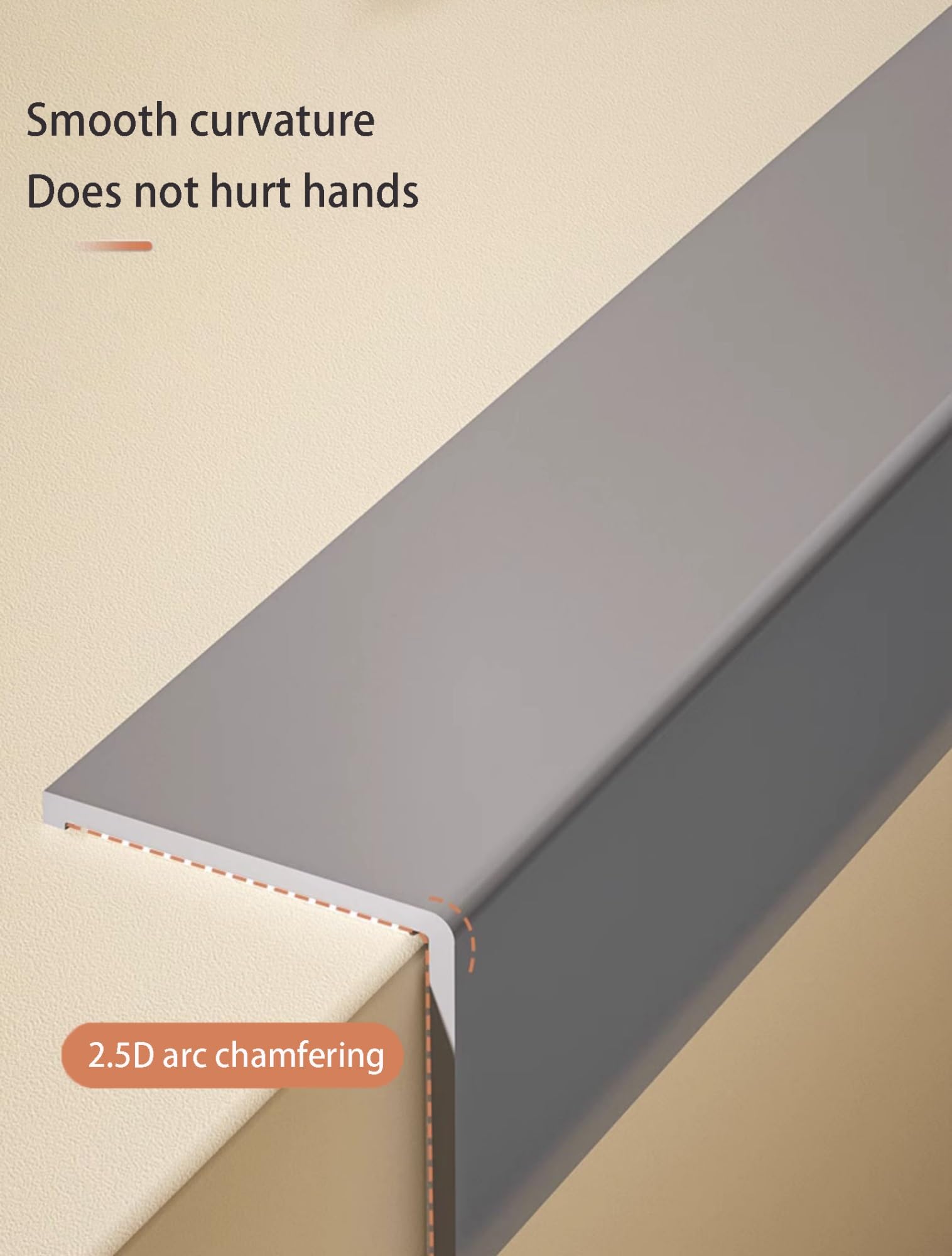 Protectores de esquinas en forma de L, Protector de esquina de pared, protector de bordes autoadhesivo, PVC, varios tamaños(W 1.5cm,L 2.4m/7.8ft)