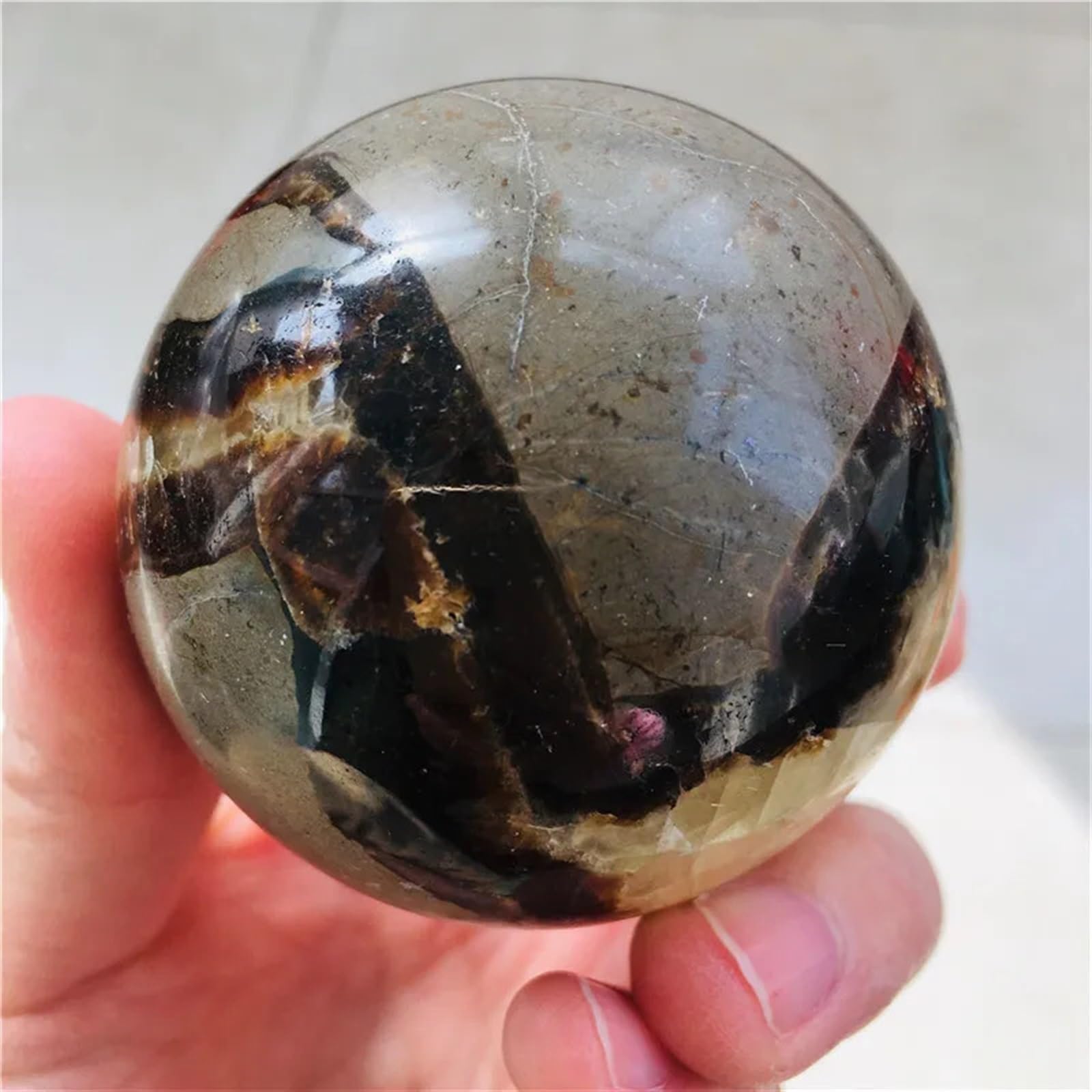 AARTERZZA Turtle Stone Quartz Crystal Ball Home Decoration Cutting and polishing 1pc Ornaments (Size : 5cm)
