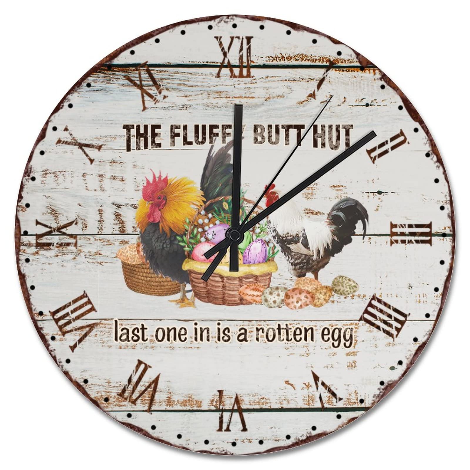 Horloge murale coq silencieuse pour une décoration de cuisine apaisante