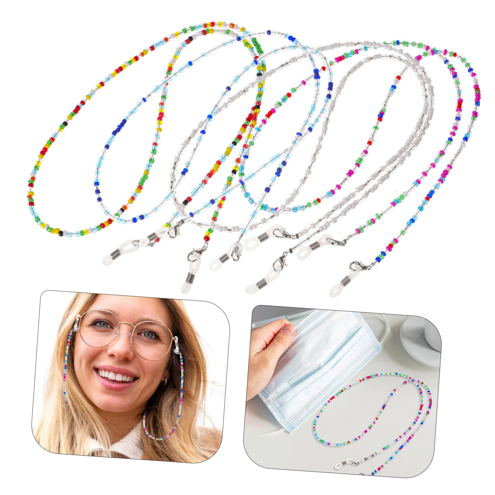 SHERCHPRY 20 Stück Bunte Brillenkette Brillenhalter Brillenband Sonnenbrillenband Glashalter Brillenkette Sportbrillen Seil Brillenbänder Brillen Umhängeband