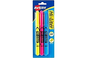 AVERY Hi-Liter Pen-Style Highlighters: Precision Highlighting for Flawless Text Illumination