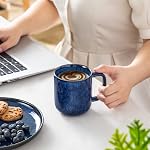 vancasso STARRY Coffee Mug Sets, 12 OZ Ceramic Coffee Mug with Handle for Coffee Tea Cocoa Milk Coffee Cups Set of 6, Blue