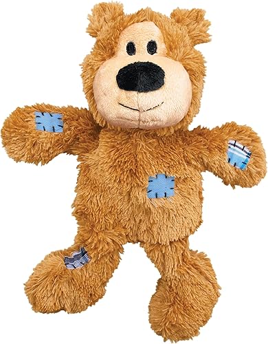 KONG Wild Knots Bears - Durable Dog Toys with Internal Knotted Ropes and Minimal Stuffing for Less Mess (Assorted Colors) (Medium/Large)