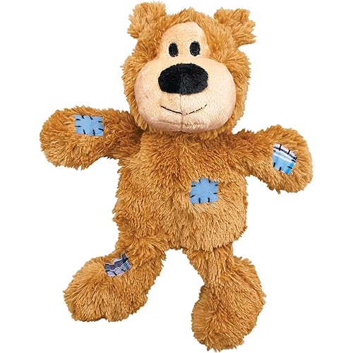 KONG Wild Knots Bears - Durable Dog Toys with Internal Knotted Ropes and Minimal Stuffing for Less Mess (Assorted Colors) (Medium/Large)
