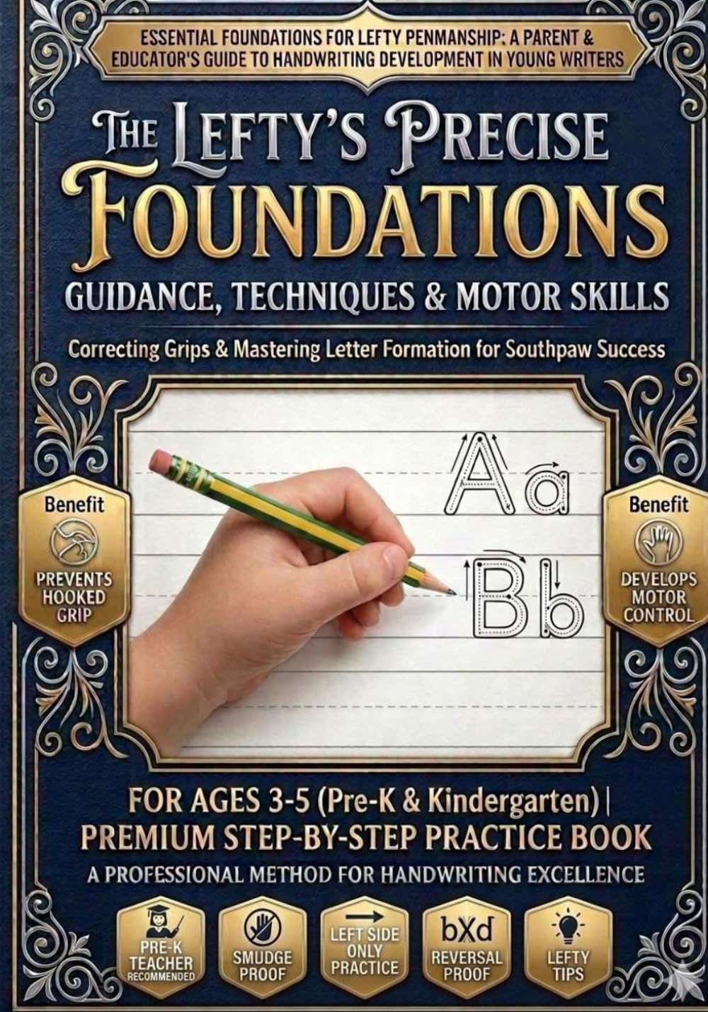 The Lefty's Precise Foundations: PreK Teacher-Recommended Left Handed Handwriting Workbook for Kids Letter and Number Tracing |Content Featuring ... Lefty Scholars Handwriting Success Series)