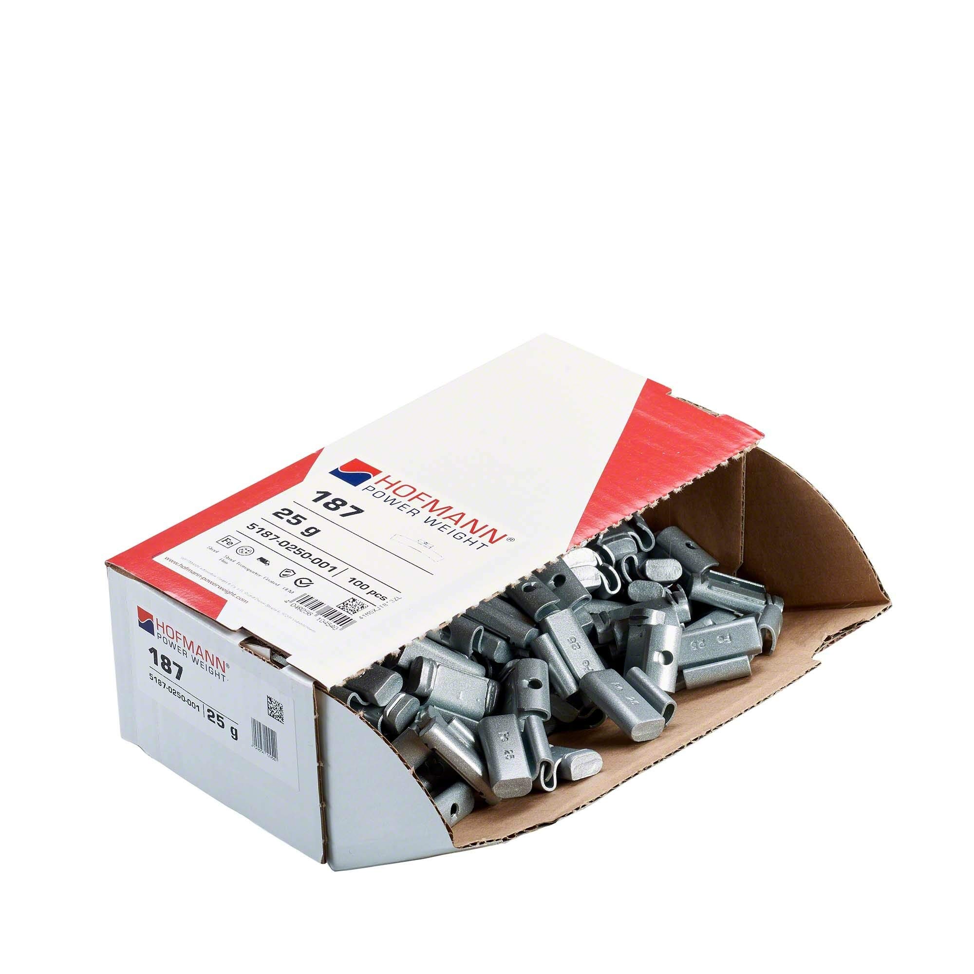Hofmann Power Weight 100x Schlaggewicht Stahlfelgen 25g, Auswuchtgewichte Sommer-/Winterreifen, Wuchtgewicht Stahlfelgen