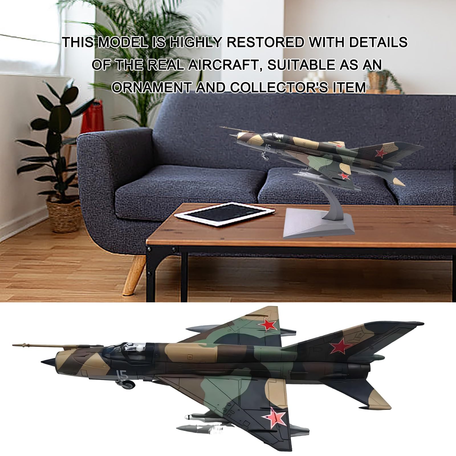 1:72 scala MIG-21 modello jet caccia modello in metallo pressofuso in lega di aerei militari ricognizione display collezione, arredamento for casa/ufficio, regalo for gli appassionati