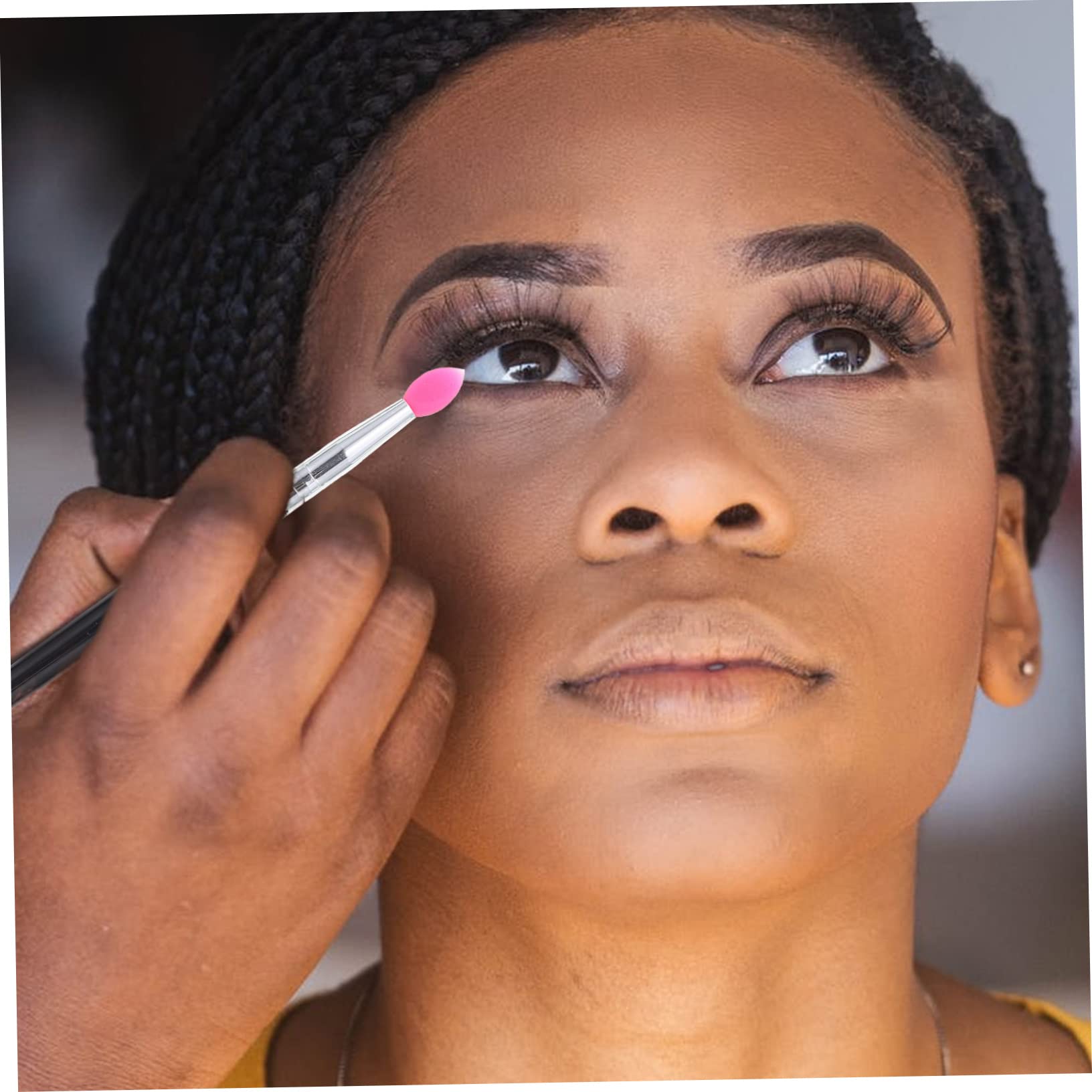 Gogogmee 5Pcs Silicone Lip and Eyeshadow Brush Portable Makeup Applicators for and Eyeshadow Sequins Lightweight and Easy to Clean Travel present for Women