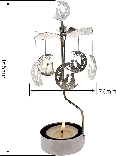 Miniatura 2 de Mustaner - Portavelas giratorio (metal, tamaño pequeño)