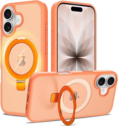 Miniatura 14 de Funda con soporte ultra magnético para iPhone 17 Pro Max [protección militar contra caídas] [compatible con MagSafe] a prueba de golpes, translúcida