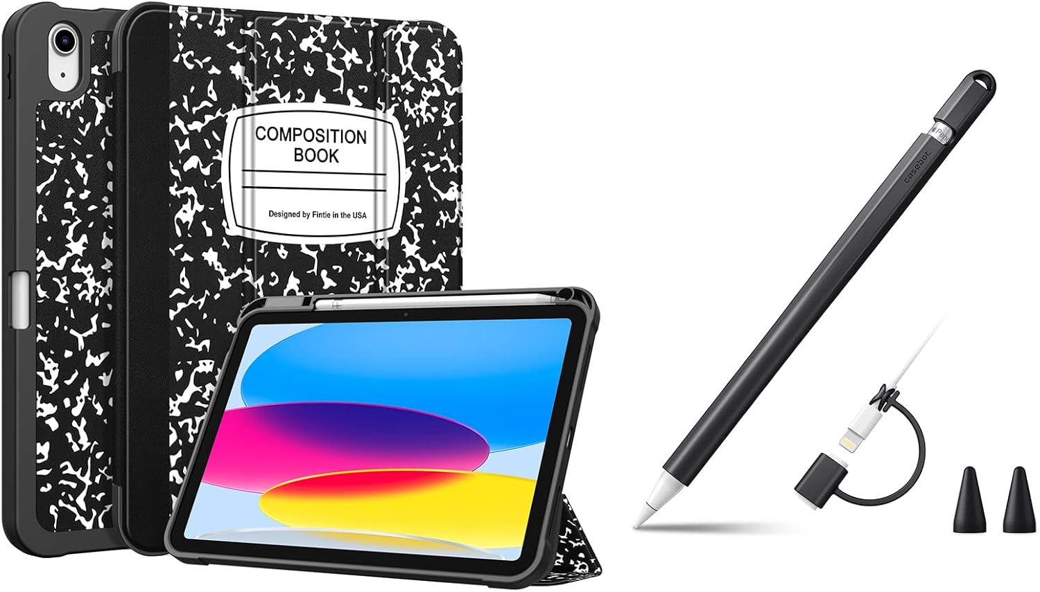 Fintie Soft TPU Case for iPad (A16) 11th Generation 11 Inch (2025), iPad 10th Generation 10.9 Inch (2022) + Silicone Sleeve Compatible with Apple Pencil 1st Generation