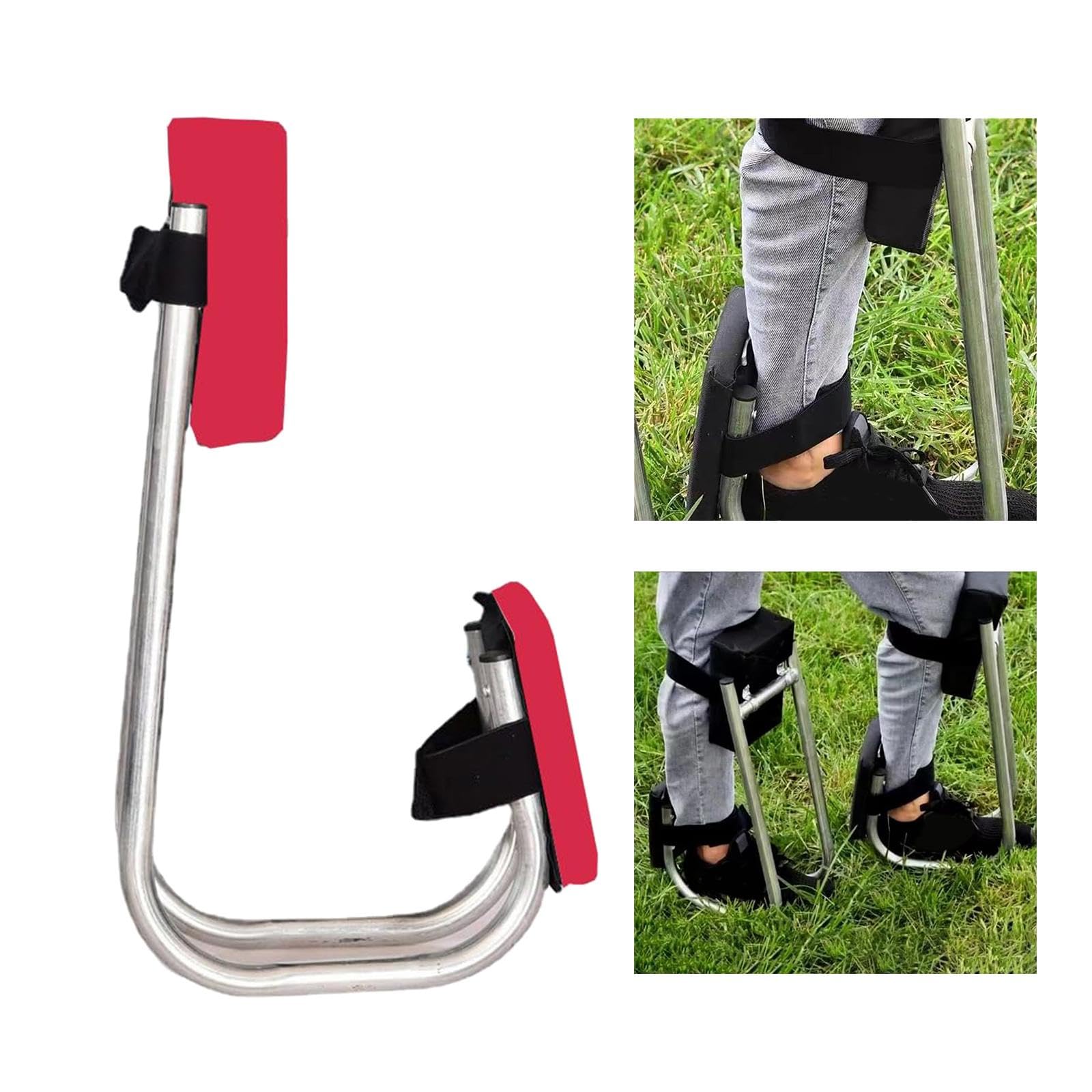 Rodilleras para Jardinería, Rodilleras para Trabajo Agrícola, Herramientas Ergonómicas para Ahorrar Trabajo, Dispositivo Agrícola Portátil para Arrodi, Rojo